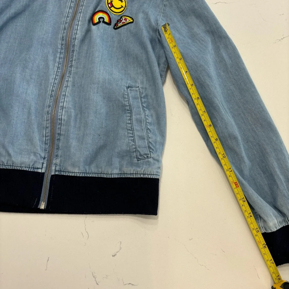 Girls Justice Denim Jacket with Fun Patches